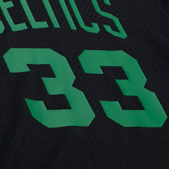 Mitchell & Ness - Larry Bird Boston Celtics Mesh Name & Number Short Sleeve Hoodie - Black