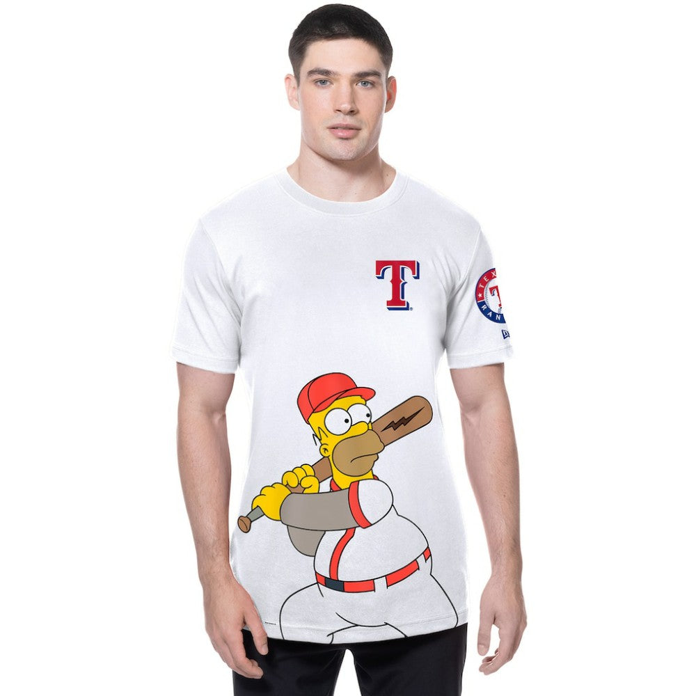 Texas Rangers New Era MLB x Simpsons Homer Wonderbat T-Shirt Near Me