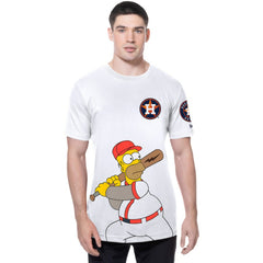Houston Astros New Era MLB x Simpsons Homer Wonderbat T-Shirt On Sale