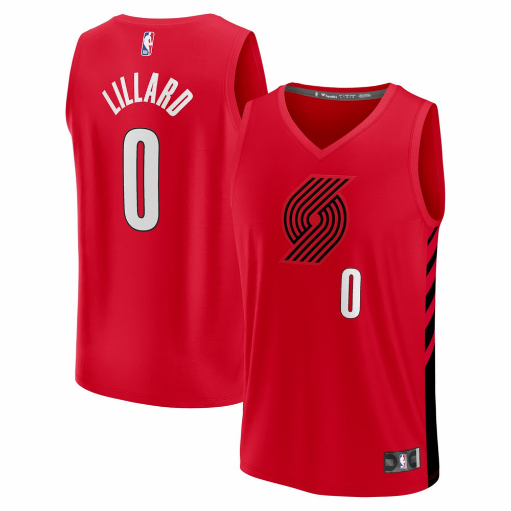 Fanatics - Damian Lillard Portland Trail Blazers Fast Break Replica Jersey - Red - Statement Edition