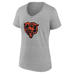 Chicago Bears Women's Team Authentic Personalized Name & Number V-Neck T-Shirt Gray - NFL