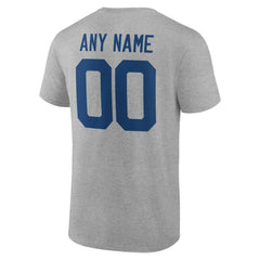 Indianapolis Colts Team Authentic Personalized Name & Number T-Shirt Gray - NFL
