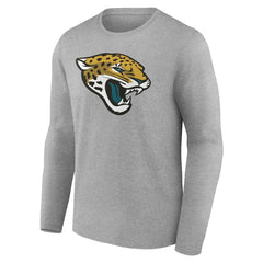 Jacksonville Jaguars Team Authentic Personalized Name & Number Long Sleeve T-Shirt Gray - NFL