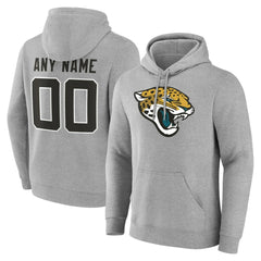 Jacksonville Jaguars Team Authentic Personalized Name & Number Hoodie Gray - NFL