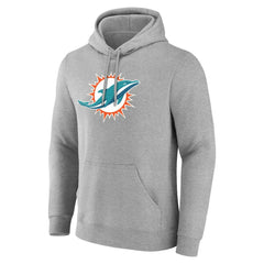 Miami Dolphins Team Authentic Personalized Name & Number Hoodie Gray - NFL