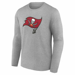 Tampa Bay Buccaneers Team Authentic Personalized Name & Number Long Sleeve T-Shirt Gray - NFL