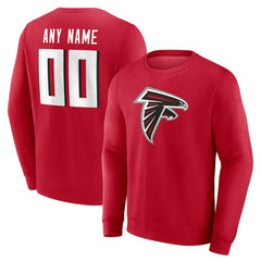 Atlanta Falcons Team Authentic Personalized Name & Number Sweatshirt Red - NFL