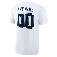 Dallas Cowboys Team Authentic Personalized Name & Number T-Shirt White - NFL