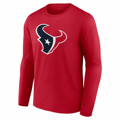Houston Texans Team Authentic Personalized Name & Number Long Sleeve T-Shirt Red - NFL