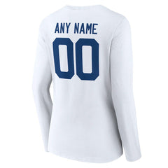 Indianapolis Colts Women's Team Authentic Personalized Name & Number Long Sleeve V-Neck T-Shirt White - NFL