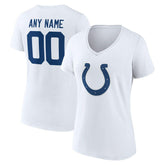 Indianapolis Colts Women's Team Authentic Personalized Name & Number V-Neck T-Shirt White - NFL