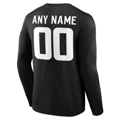 Minnesota Vikings Team Authentic Personalized Name & Number Long Sleeve T-Shirt Black - NFL