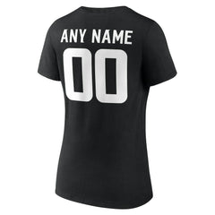 Minnesota Vikings Women's Team Authentic Personalized Name & Number V-Neck T-Shirt Black - NFL