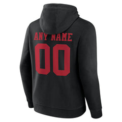 San Francisco 49ers Team Authentic Personalized Name & Number Hoodie Black - NFL