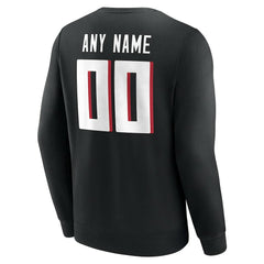 Atlanta Falcons Team Authentic Personalized Name & Number Sweatshirt Black - NFL