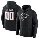 Atlanta Falcons Team Authentic Personalized Name & Number Hoodie Black - NFL
