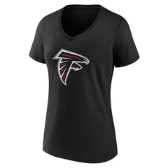 Atlanta Falcons Women's Team Authentic Personalized Name & Number V-Neck T-Shirt Black - NFL