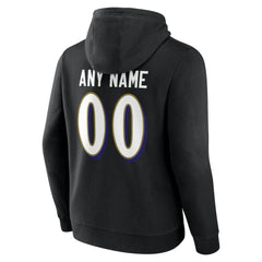 Baltimore Ravens Team Authentic Personalized Name & Number Hoodie Black - NFL