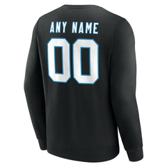 Carolina Panthers Team Authentic Personalized Name & Number Sweatshirt Black - NFL