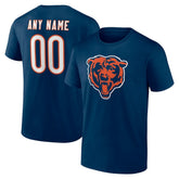 Chicago Bears Team Authentic Personalized Name & Number T-Shirt Navy - NFL