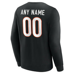 Cincinnati Bengals Team Authentic Personalized Name & Number Sweatshirt Black - NFL