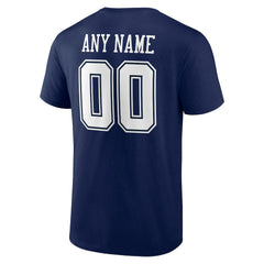 Dallas Cowboys Team Authentic Personalized Name & Number T-Shirt Navy - NFL