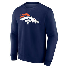 Denver Broncos Team Authentic Personalized Name & Number Sweatshirt Navy - NFL