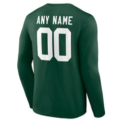 Green Bay Packers Team Authentic Personalized Name & Number Long Sleeve T-Shirt Green - NFL