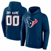 Houston Texans Team Authentic Personalized Name & Number Hoodie Navy - NFL