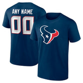 Houston Texans Team Authentic Personalized Name & Number T-Shirt Navy - NFL