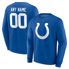Indianapolis Colts Team Authentic Personalized Name & Number Sweatshirt Royal - NFL