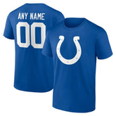 Indianapolis Colts Team Authentic Personalized Name & Number T-Shirt Royal - NFL