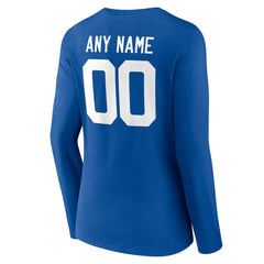 Indianapolis Colts Women's Team Authentic Personalized Name & Number Long Sleeve V-Neck T-Shirt Royal - NFL