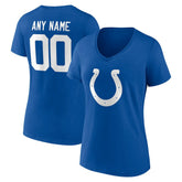 Indianapolis Colts Women's Team Authentic Personalized Name & Number V-Neck T-Shirt Royal - NFL