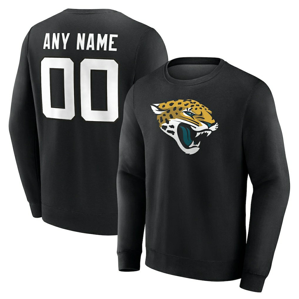 Jacksonville Jaguars Team Authentic Personalized Name & Number Sweatshirt Black - NFL