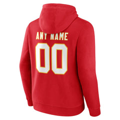 Kansas City Chiefs Team Authentic Personalized Name & Number Hoodie Red - NFL