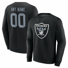 Las Vegas Raiders Team Authentic Personalized Name & Number Sweatshirt Black - NFL