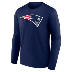 New England Patriots Team Authentic Personalized Name & Number Long Sleeve T-Shirt Navy - NFL