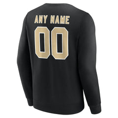 New Orleans Saints Team Authentic Personalized Name & Number Sweatshirt Black - NFL
