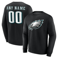 Philadelphia Eagles Team Authentic Personalized Name & Number Sweatshirt Black - NFL