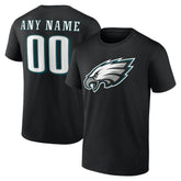 Philadelphia Eagles Team Authentic Personalized Name & Number T-Shirt Black - NFL