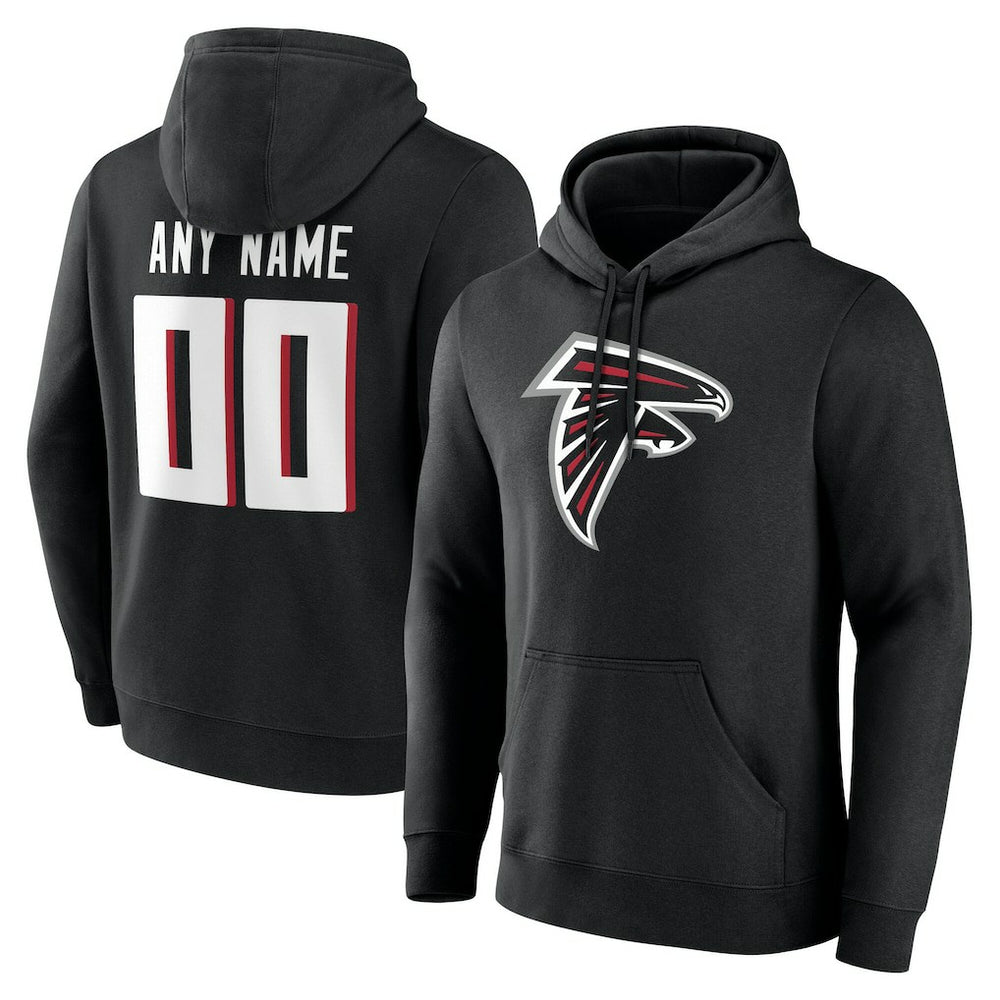 Atlanta Falcons Big & Tall Team Authentic Custom Hoodie Black - NFL