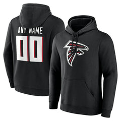 Atlanta Falcons Big & Tall Team Authentic Custom Hoodie Black - NFL