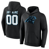 Carolina Panthers Big & Tall Team Authentic Custom Hoodie Black - NFL