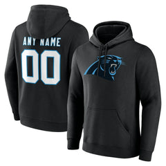 Carolina Panthers Big & Tall Team Authentic Custom Hoodie Black - NFL