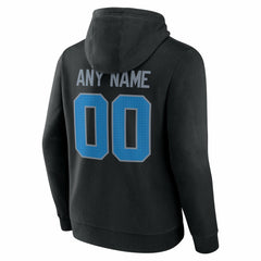 Detroit Lions Big & Tall Team Authentic Custom Hoodie Black - NFL