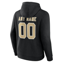 New Orleans Saints Big & Tall Team Authentic Custom Hoodie Black - NFL