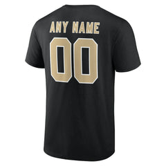 New Orleans Saints Big & Tall Team Authentic Custom T-Shirt Black - NFL