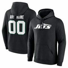 New York Jets Big & Tall Team Authentic Custom Hoodie Black - NFL