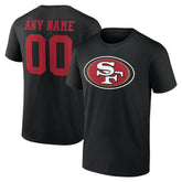 San Francisco 49ers Big & Tall Team Authentic Custom T-Shirt Black - NFL